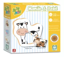 Jogo Educativo Mamãe E Bebê Encontre E Encaixe Filhote - Nig