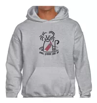 Buzo Gris Hoddie Canguro Hombre Mujer Niño Unisex Tematico