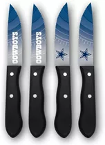 Nfl Dallas Cowboys 4 Cuchillos Para Carne
