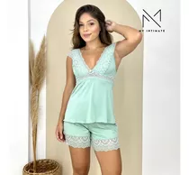 Baby Short Doll Luxo Sensual Com Detalhes Em Renda 308