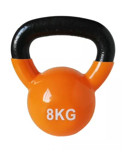 Pesa Rusa Kettlebell Hierro Y Vinilo 8kg Cuotas sin interés