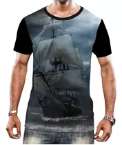 Camisa Camiseta Navio Pirata Alto Mar Veleiro Caravela Hd 4