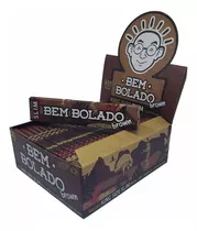 Seda Bem Bolado Marrom Brown Folha Slim Caixa Grande C/ 50