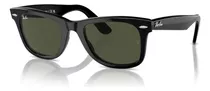 Gafas De Sol Unisex Ray-ban Con Montura Negra, Lentes Verdes