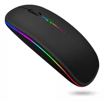 Mouse Sem Fio Bluetooth Recarregável Rgb Gamer Led E-1300pro Cor Preto