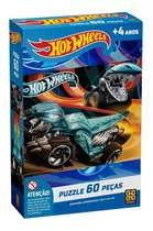 Quebra Cabeça Hot Wheels 60 Peças Infantil Carros Brinquedo