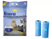 Arena Sanitaria Aglomerante Gatos Eurolitter 15 Kg + Envio!