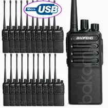 Walkie-talkie Baofeng Analógico Bf-c2 De 20 Radios Y Frecuencia Uhf - Negro 100v/240v