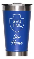 Copo Térmico Cerveja Abridor Personalizado Nome E Time Ofer Cor Azul