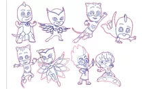 Pack Vectores Personajes Pj Masks - Mdf Corte Laser - Cnc