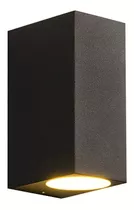 Aplique Lampara Muro Led Luz Doble 2*5w Luz Calida Exterior Color Negro