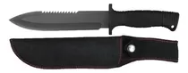 Cuchillo Tactico Militar De Acero Con Funda Negro Lion Tools