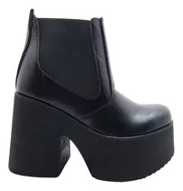 Bota Fiesta Plataforma Zapato Mujer Taco 11cm 435p Elastico