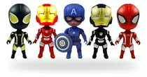5 Bonecos Miniatura Personagens Marvel Dc Super Heróis 