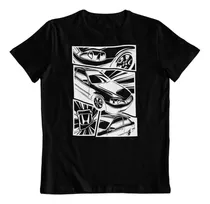 Dtf - Polera Algodon - Honda Civic Car Art En Blanco Y Negro