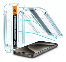 Vidrio Templado Spigen Para iPhone 15 15 Pro Max Ez Fit X 2