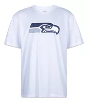Camiseta Plus Size Seattle Seahawks Nfl Branco Preto New Era