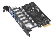 Placa Usb 3.0 7 Portas Pci Express Com Módulo De Energia