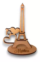 Combo 25 Souvenirs +10 Centros Torre Eiffel 2 Corazones Mdf