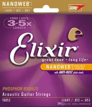 Elixir Cuerdas Para Guitarra Acustica/electroacustica 0.12