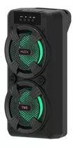 Misik - Bocina Bluetooth 2 X 4  Bafle - Luces Led - Tws Color Negro