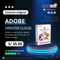 Adobe Creative Cloud 1, 3, 6 & 12 Meses - Licencia Original