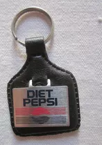 Antiguo Llavero De Refresco Diet Pepsi En Cuerina Y Metal