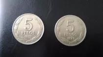 Moneda Chilena 5 Pesos Años 1977 Y 1978. Valor Por  2 Unids