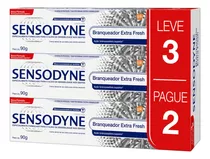 Pasta De Dentes Sensodyne Branqueador Extra Fresh  Em Creme Pacote X 3 270 G