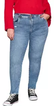 Jeans Chupin Cenitho Rotura Mujer Elastizado Talles Grandes
