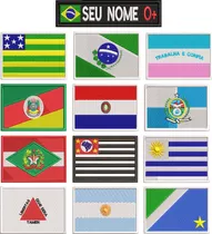 12pç Escolha Bandeira Seu Estado Ou País + Tarjeta  Ban159