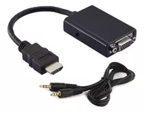 Cabo Hdmi P/ Vga Conversor Pc Xbox Monitor Saída De Áudio