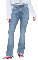 Jean Semi Oxford De Mujer Elastizado Tiro Alto Cenitho Jeans