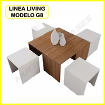 Mesa Centro Moderna Juego Mueble Sala Sofa Recibo G8