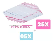 25 Testes Ovulação  + 5 Testes Gravidez Tira Rosa