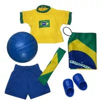 Jogo Roupa Boneco Baby Alive Torcedor Da Seleção Brasileira 