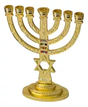 Castical Menorah Candelabro 7 Velas Judaico 12 Tribos 14cm