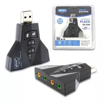 Placa De Som Adaptador Usb 7.1 C/ P2 Pc Notebook Hb-t65