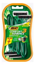 Aparelho Barbear Bic Comfort 3 Advance Sensitive 4 Unidades 