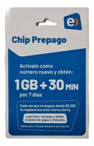 Chip Prepago Entel Pack 100 Unidades Incluye 1gb +30 Min