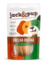 Petisco Snack Jack E Pup Orelha Bovina 100% Carne 1un