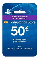 Psn Card 50 Euros Ps4 Ps3 Vita Plus España Envio Inmediato