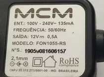 Fonte Fon1055-rs Mcm Bivolt 12v 0.5a P2-34