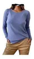 Sweater Basico Cuello Redondo Viscosa De Mujer
