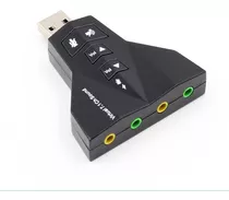 Tarjeta De Sonido 7.1 Usb Con Control De Volumen Doble Sonid