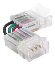 Kit 05 Conector 90 Grau Fita De Rgb 4vias 5050 3528 S/ Solda