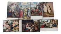 7 Cartão Postal Antigo Europa Litografias Religião Fretgrats
