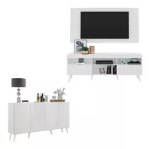 Conjunto Sala De Estar Multimóveis Sofia Fg1005 Branco