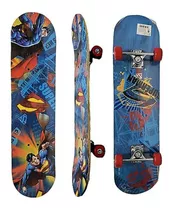 Patineta Mega Set Skate Superman Dc Con Proteccion Y Bolso