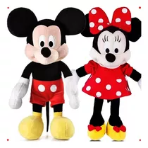 Pelúcia Mickey E Minnie 33cm Com Falas Em Português Premium